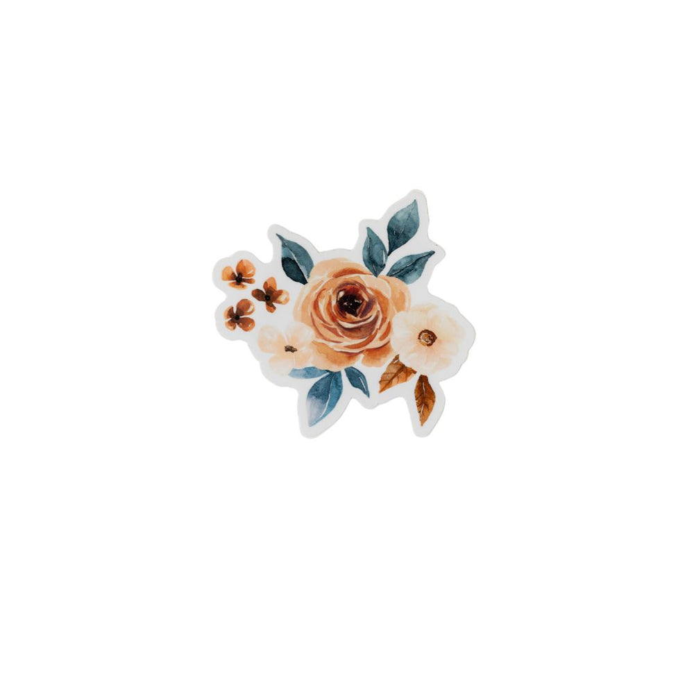 Vinyl Floral Sticker | Rust and Royal Floral