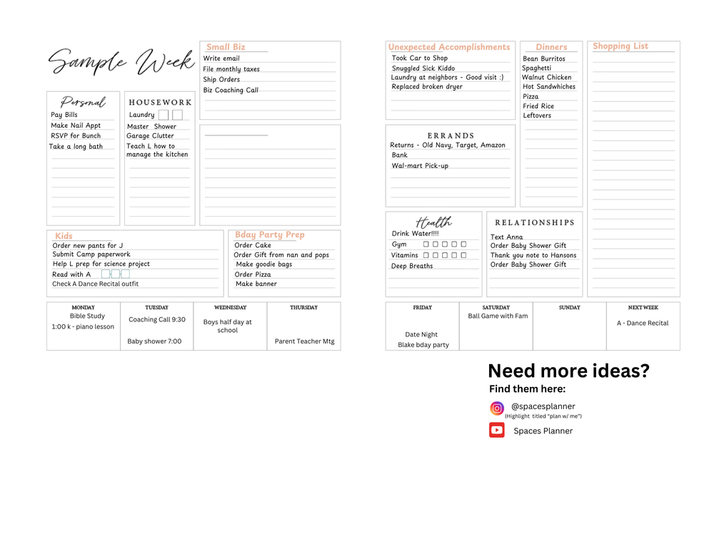 2026 Spaces Planner - Linen
