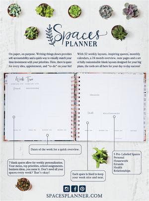 2024 Spaces Planner - Floral