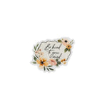 Clear Vinyl Quote Floral Sticker | Charlotte Floral