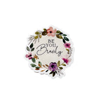 Clear Vinyl Quote Floral Sticker | Autumn Amethyst Floral