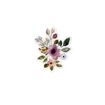 Clear Vinyl Floral Sticker | Autumn Amethyst Floral