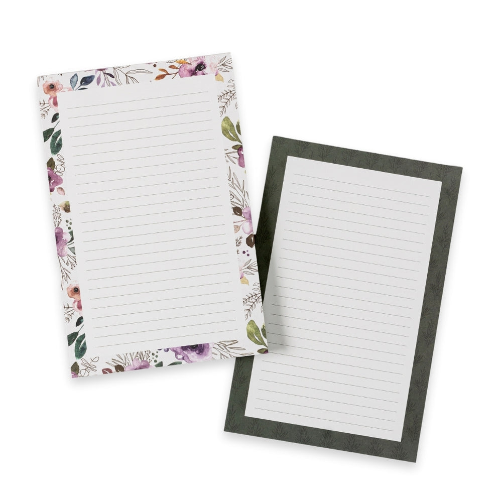 Everyday Lined Notepad Set | Autumn Amethyst Floral
