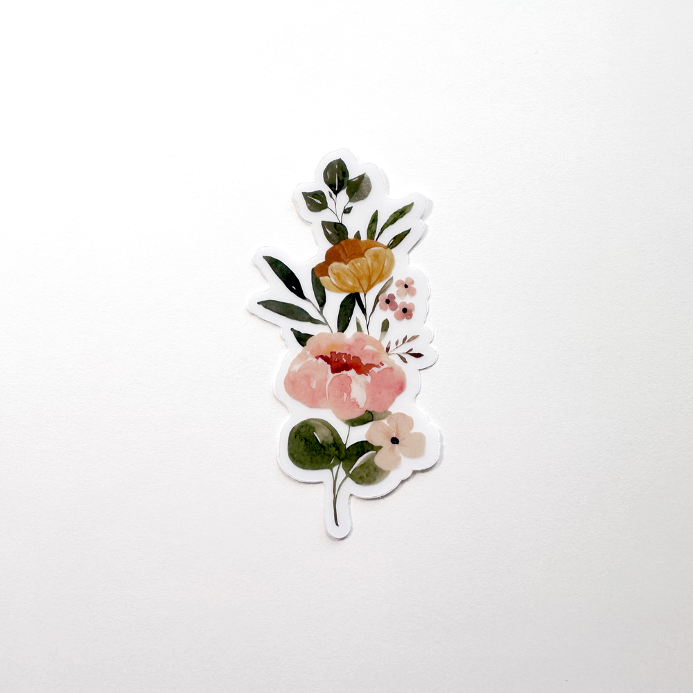 Clear Vinyl Floral Sticker | Charlotte Floral